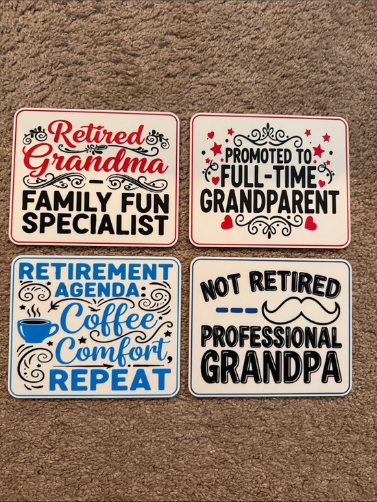 Other - Retired Grandma Family Fun Specialist Sign - Red and Black